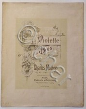 Musica Spartito - Violet of the Woods - Melody for Piano - 1890