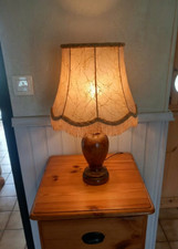 Lampe vintage bois et