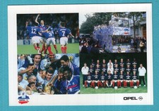 Advertising card: France 98 "Opel" World Cup football postcard /