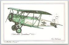 Airplane Biplane Stearman Speedmail Vintage Postcard Collector Series