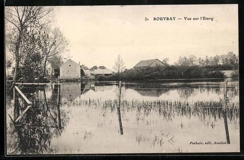 Cpa rouvray vue - cpa, rouvray,