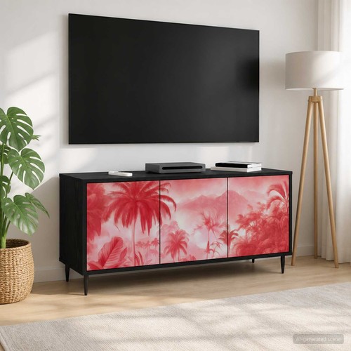 Meuble avec porte chêne - tv,