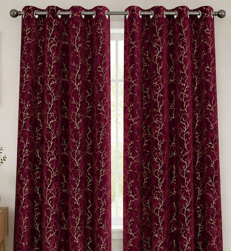 Rideaux rouges tissu - rouges, en