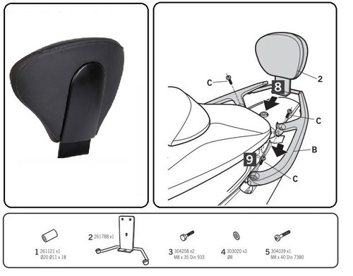Dosseret dossier maxi scooter - maxi,