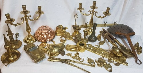 Lot objets laiton cuivre - en,