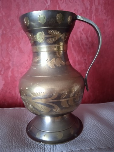 Pot cuivre laiton ouvragé - pot, en