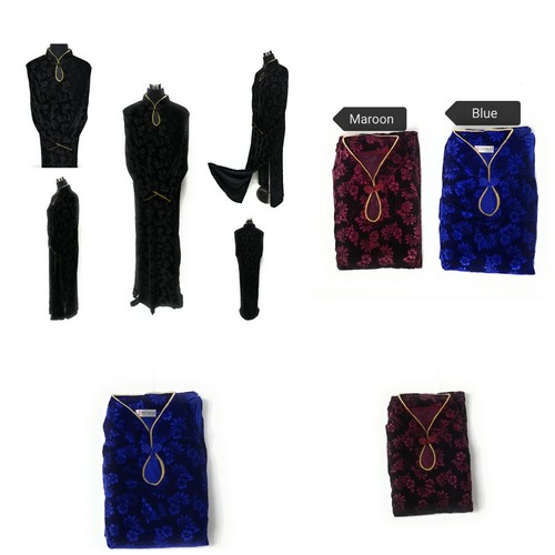 Robe maxi longue velours - longue, en