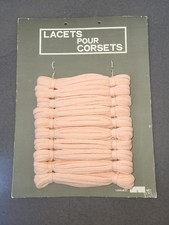 Mercerie Ancienne Carton De Lacets Pour Corsets Vintage