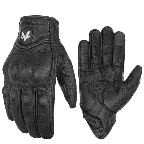 Gants moto cuir vintage - gants, en