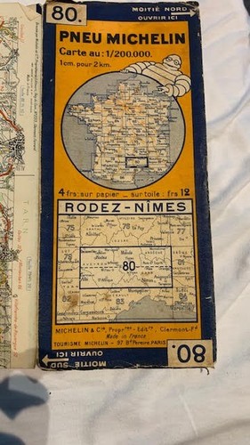 Carte michelin ancienne 80 - michelin,