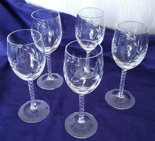 Verres vin blanc - 5, cristal