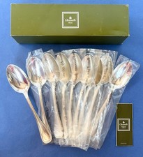 9 cuillères de table Christofle Malmaison + Boite, jamais servi H: 20.5cm