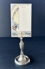 Porte menu en bronze argenté - Orfèvre Claude Pillet à Lyon 19 ème