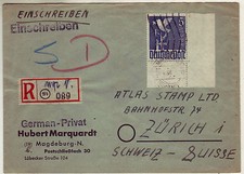 Occupation alliée 962 coin EF coin arc 5 mark pigeon R note 20.4.48