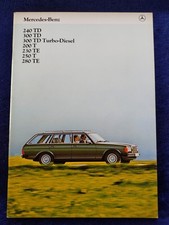 Mercedes-Benz W 123 240TD 300TD 300TD Turbo Diesel 200T 230TE 280TE Brochure