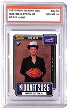 Walter Clayton Jr. Panini Instant 2025 NBA Draft #DN-18 RC Graded Gem Mint 10