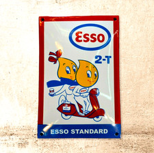 Plaque émaillée ESSO scooter mobylette enamel sign emailschild