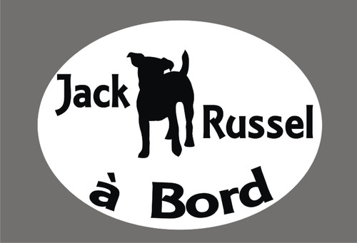 Sticker jack russel à - ,