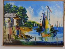 Tableau Haïtien - Huile sur