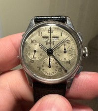 Vintage Men's Bovet 35mm Triple Date Chronograph Valjoux 72c RUNNING *RARE*