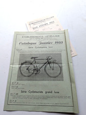 Advertising documents bicycles cycles LETTELIER factory in EU 1953