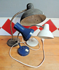 LOT 3 ANCIENNE LAMPE BRAS FLEXIBLE DECO INDUSTRIEL POUR PIECES RESTAURATION