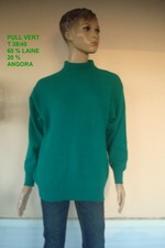 PULL VERT  60 % LAINE 20 %