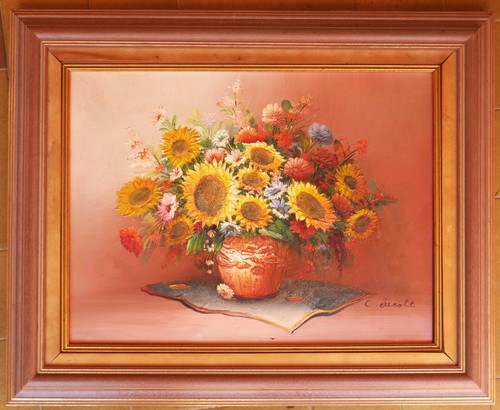 Tableau signé berolt vase de - vase,