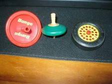 OLD BANGA SPINNING TOP + VILAC WOOD? + DUNLOP SP SPORT THIRD PARTY GAME