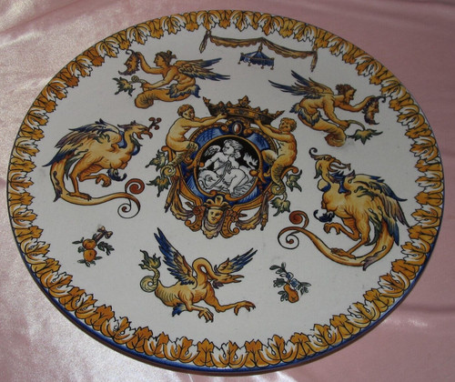 Plat rond - ancien, faïence