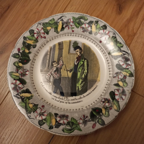 Assiette faience creil - assiette,