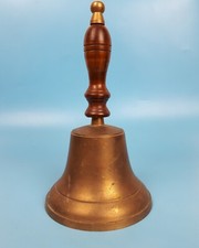 Large Bell Bell Bell 21cm Antique Brass and Wood Table in France
