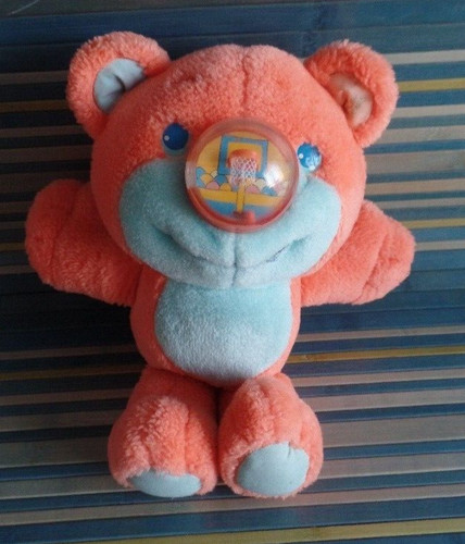 S23 peluche ours orange - orange, bleu