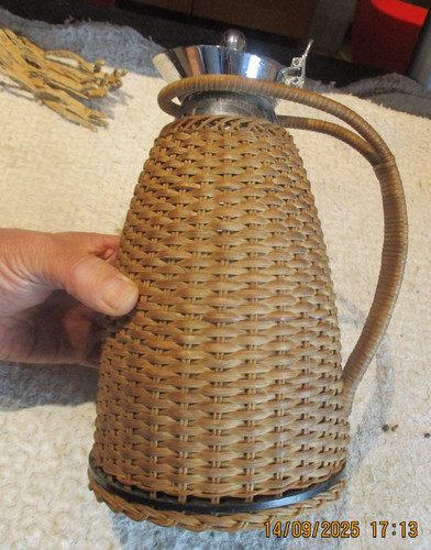 Ancien thermos inox - inox, gainé