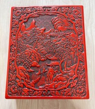 Laque gravée, boîte aux