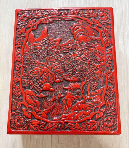 Laque gravée boîte aux - laque,