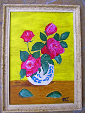 tableau peinture huile fleurs - Oil painting flowers - Flora