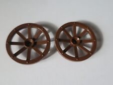 LEGO 4489b: BROWN TROLLEY WHEEL -- BROWN WHEEL WAGON - DIAMETER 3.3 CM