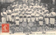 Old postcard 51 MONTMIRAIL GYMNASTICS PARTY OF July 3, 1910 (read the back