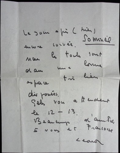 Lettre autographe leonor fini - autographe,