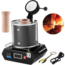 VEVOR Four de Fusion d'Or Électrique de 1350 W Creuset en Céramique de 3 kg