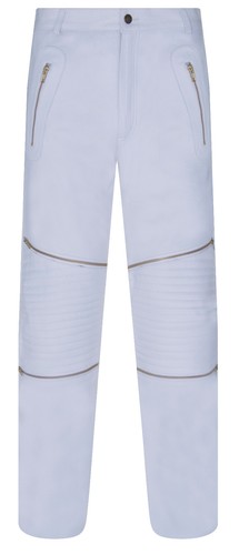 Hommes cuir blanc jeans - hommes,
