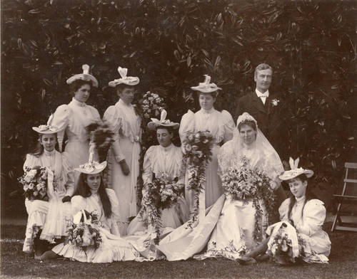 The bride and her - bride, damsels