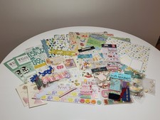 Mixed Lot of 53pc Scrapbook Stickers Embellishments Paper Transfers for Baby