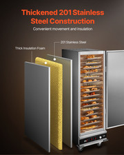 Armoire Chauffante Étuve Traiteur À 16 Niveaux Porte Simple Pour Cantine