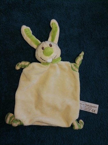 Doudou lapin plat jaune - , et