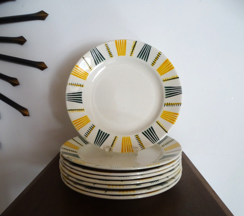 Assiettes plates vintage - 8,