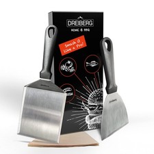 ® Lot de 20 spatules XXL pour barbecue avec papier à hamburger – Spatules pou...