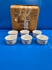 Lot de 6 Ramequin Soufflet vintage Provincial Bouquet 1987 JMP STONEWARE Grès