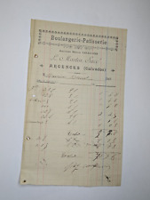 Facture Boulangerie MARTIN Argences 1911